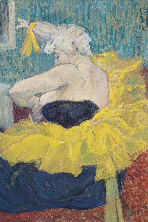 The Clowness Cha-U-Kao In A Tutu, 1895 by Henri de Toulouse-Lautrec wall art