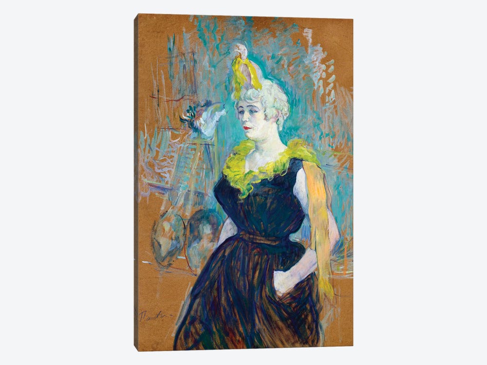 The Clownesse Cha-U-Kao Par, 1895 by Henri de Toulouse-Lautrec 1-piece Canvas Art Print