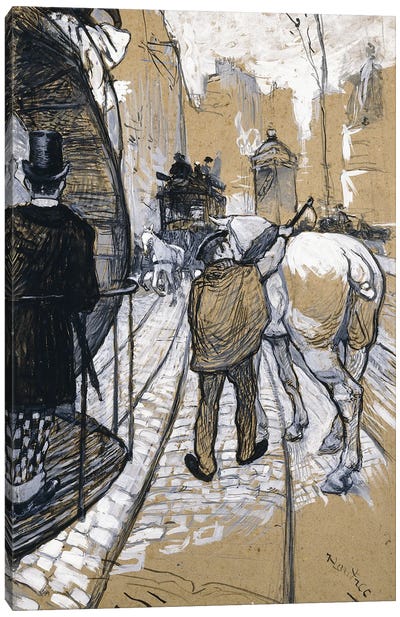The Coach Driver Of The Omnibus Company, 1888 Canvas Art Print - Henri de Toulouse Lautrec