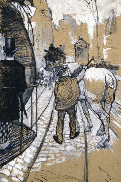 Carriages & Wagons: The Coach Driver Of The Omnibus Company, 1888 by Henri de Toulouse-Lautrec
