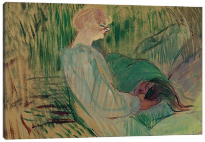 The Divan, Rolande, 1894 Canvas Art Print - Henri de Toulouse Lautrec
