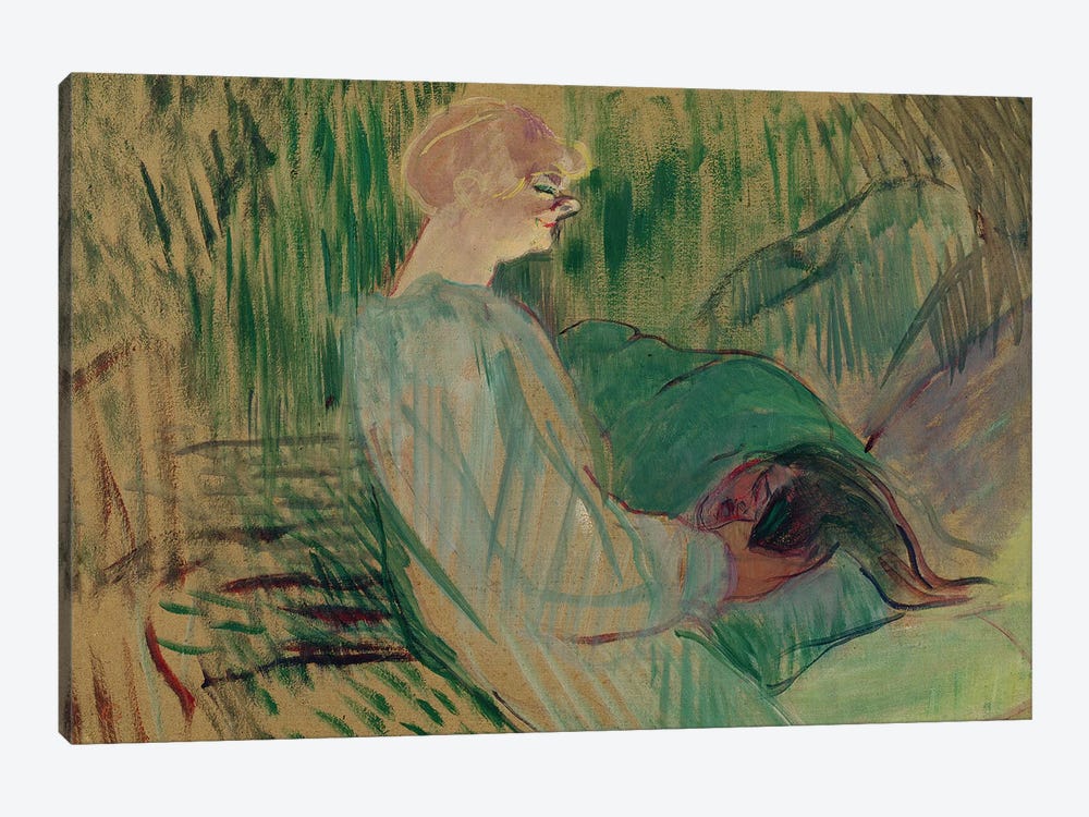 The Divan, Rolande, 1894 by Henri de Toulouse-Lautrec 1-piece Canvas Artwork
