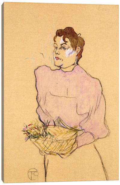 The Flower-Seller, 1894 Canvas Art Print - Henri de Toulouse Lautrec