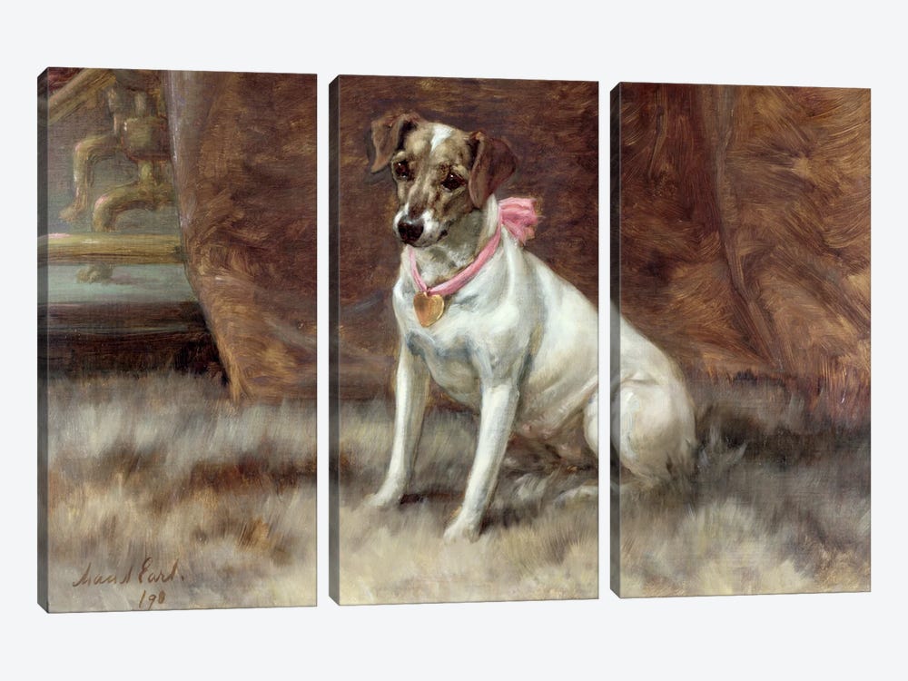 The Pink Bow, 1898 by Maud Earl 3-piece Canvas Print