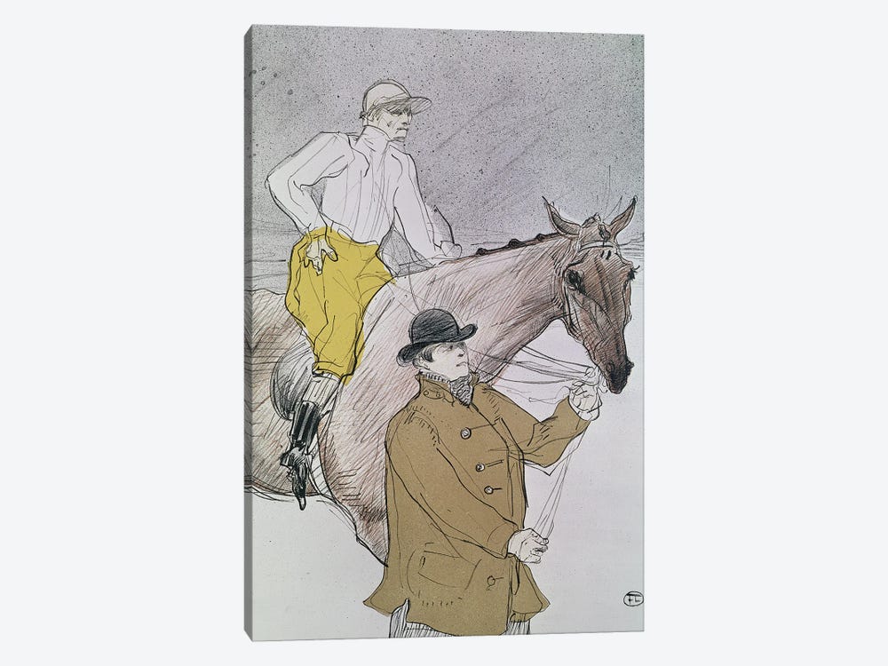 The Jockey Led To The Start by Henri de Toulouse-Lautrec 1-piece Canvas Art