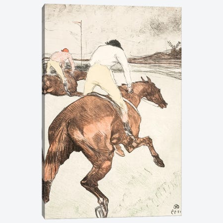 The Jockey, 1899 Canvas Print #BMN12552} by Henri de Toulouse-Lautrec Canvas Wall Art
