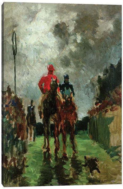 The Jockeys, 1882 Canvas Art Print - Henri de Toulouse Lautrec