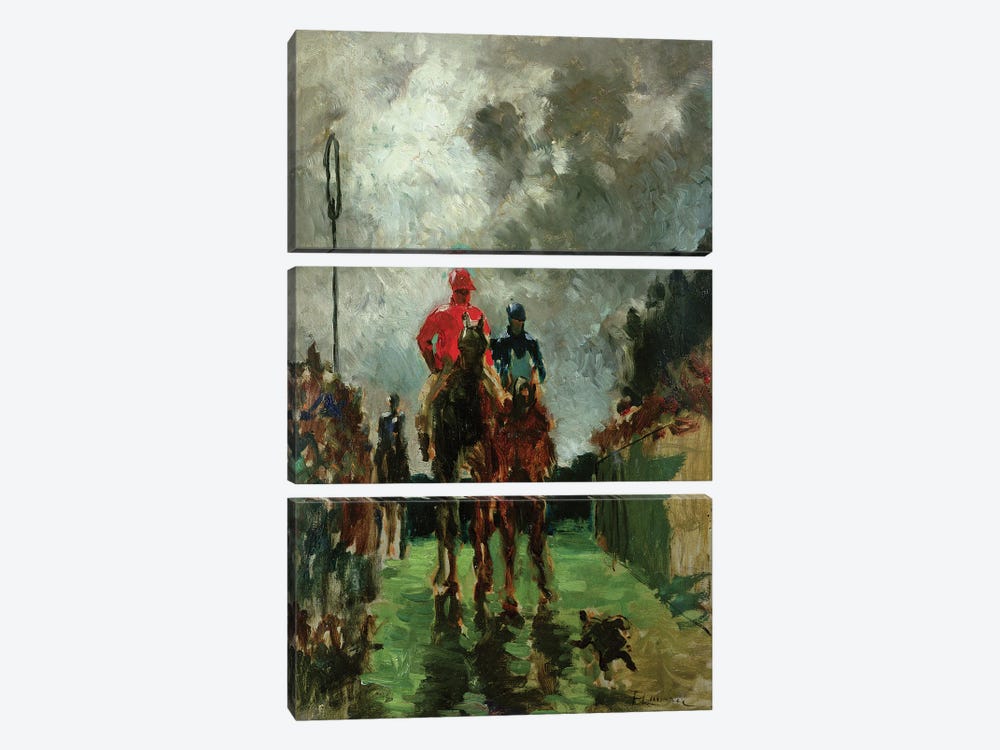 The Jockeys, 1882 by Henri de Toulouse-Lautrec 3-piece Canvas Wall Art