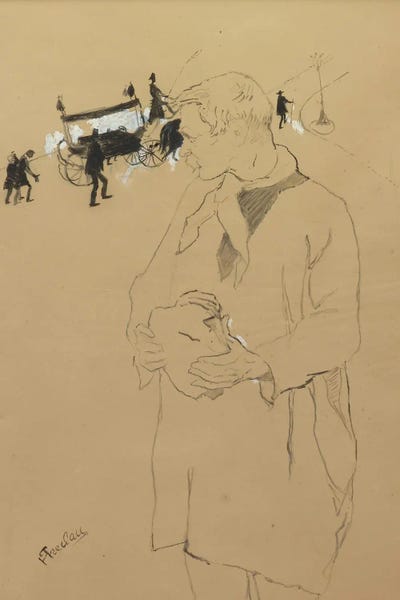 The Last Respects, 1887 by Henri de Toulouse-Lautrec canvas print