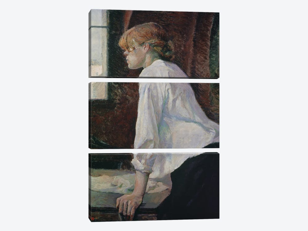 The Laundress, 1889 by Henri de Toulouse-Lautrec 3-piece Canvas Art