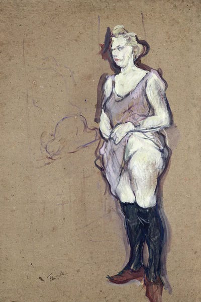 The Medical Inspection: Blonde Prostitute, 1894 by Henri de Toulouse-Lautrec framed canvas print