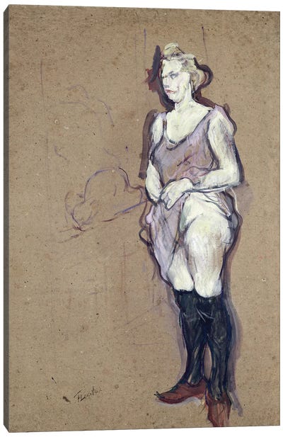 The Medical Inspection: Blonde Prostitute, 1894 Canvas Art Print - Henri de Toulouse Lautrec