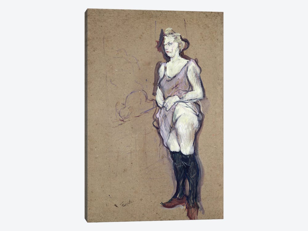 The Medical Inspection: Blonde Prostitute, 1894 by Henri de Toulouse-Lautrec 1-piece Canvas Print