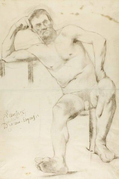 The Model Nizzavena, C. 1882-83 by Henri de Toulouse-Lautrec framed wall art