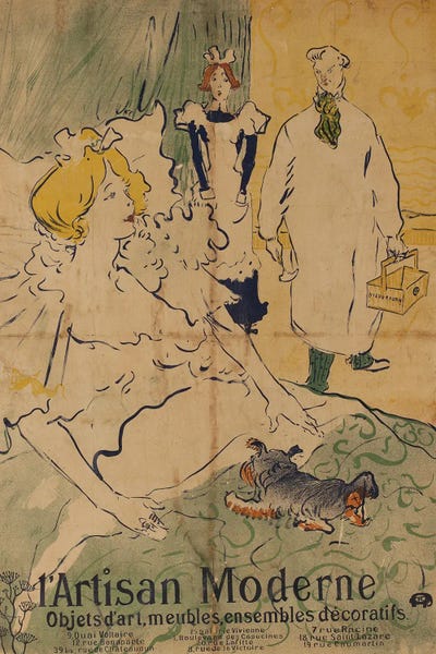 The Modern Artisan, 1894 by Henri de Toulouse-Lautrec canvas print