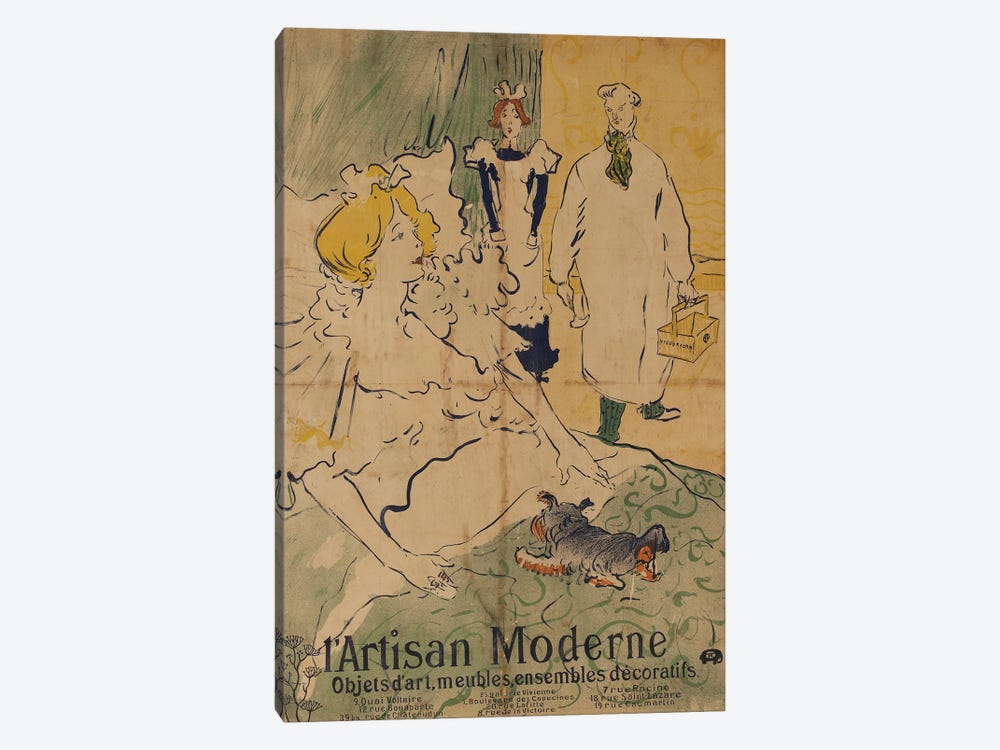 The Modern Artisan, 1894 by Henri de Toulouse-Lautrec 1-piece Canvas Art Print