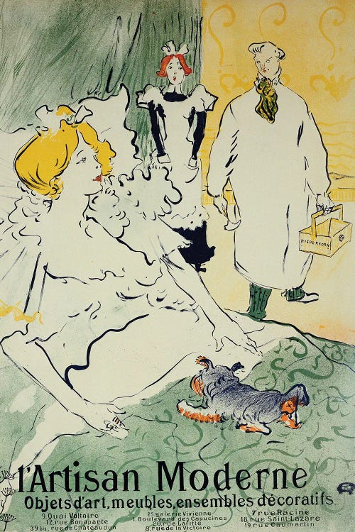 The Modern Artisan, 1896 by Henri de Toulouse-Lautrec wall art
