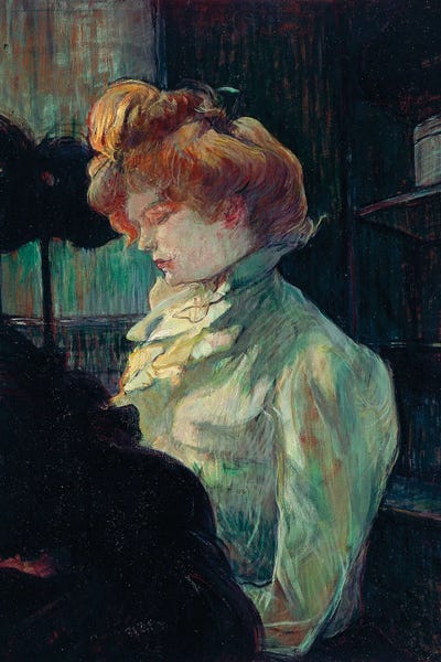 The Modist. Portrait Of Madame Louise Blouet by Henri de Toulouse-Lautrec canvas print