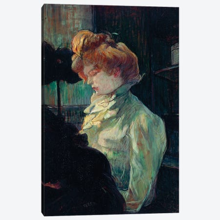 The Modist. Portrait Of Madame Louise Blouet Canvas Print #BMN12565} by Henri de Toulouse-Lautrec Canvas Artwork
