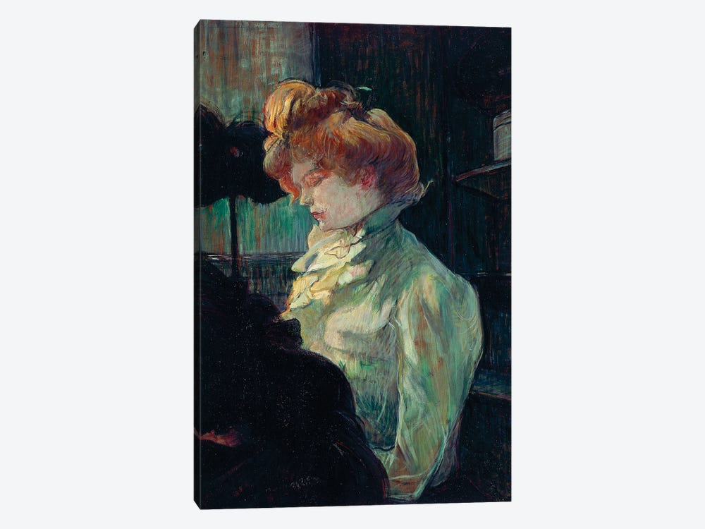 The Modist. Portrait Of Madame Louise Blouet by Henri de Toulouse-Lautrec 1-piece Canvas Print