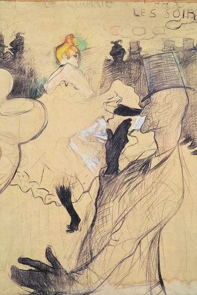 Henri de Toulouse-Lautrec: The Moulin-Rouge, The Goulue And Valentin, The Boneless One, 1891 by Henri de Toulouse-Lautrec