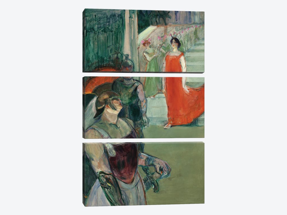 The Opera 'Messalina' At Bordeaux , 1900-1901 by Henri de Toulouse-Lautrec 3-piece Art Print