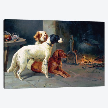 By the Fire  Canvas Print #BMN1256} by Alfred Duke Canvas Artwork