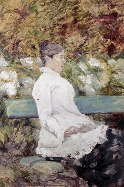 The Painter'S Mother In A Garden), 1883 by Henri de Toulouse-Lautrec canvas print