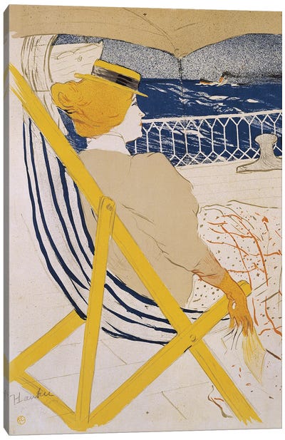 The Passenger In Cabin 54 - Yachting, 1895 Canvas Art Print - Henri de Toulouse Lautrec