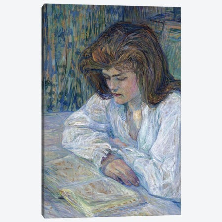 The Reader, 1889 Canvas Print #BMN12577} by Henri de Toulouse-Lautrec Canvas Print