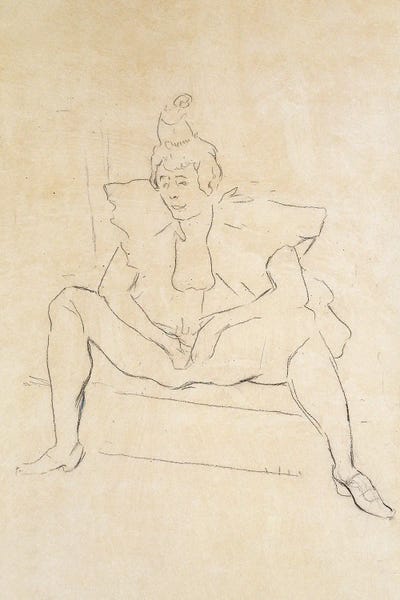 Henri de Toulouse-Lautrec: The Sitting Clown; La Clownesse Assise , 1896 by Henri de Toulouse-Lautrec