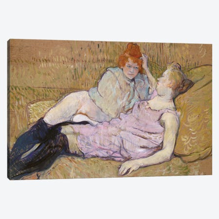The Sofa, C.1894-96 Canvas Print #BMN12583} by Henri de Toulouse-Lautrec Canvas Print