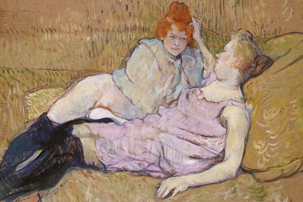 Henri de Toulouse-Lautrec: The Sofa, C.1894-96 by Henri de Toulouse-Lautrec