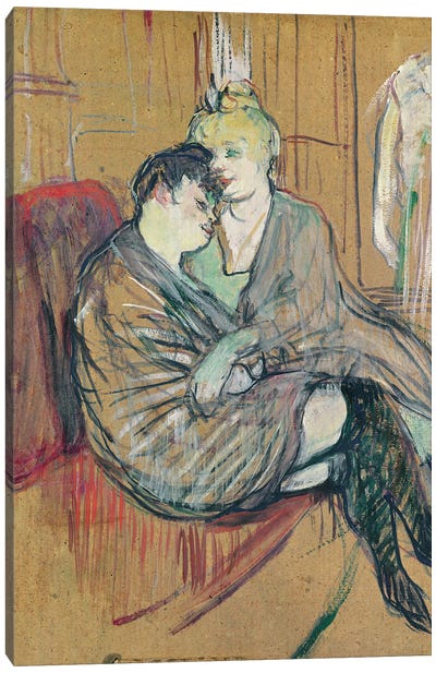 The Two Friends, 1894 Canvas Art Print - Henri de Toulouse Lautrec