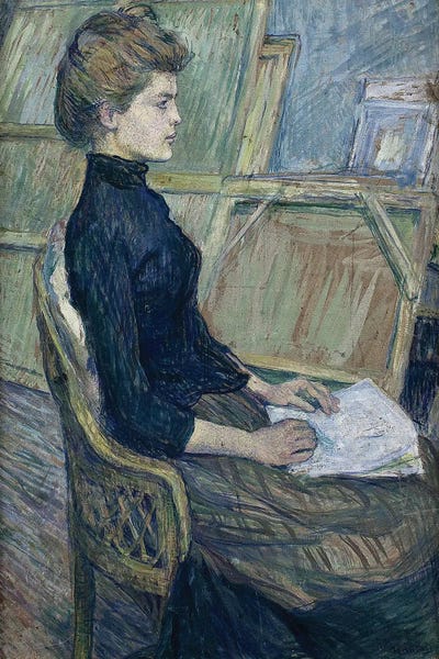The Young Model Helene Vary In The Workshop, 1888 by Henri de Toulouse-Lautrec framed wall art