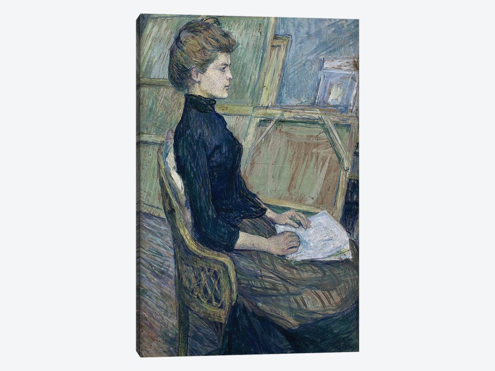 The Young Model Helene Vary In The Workshop, 1888 by Henri de Toulouse-Lautrec 1-piece Canvas Art Print