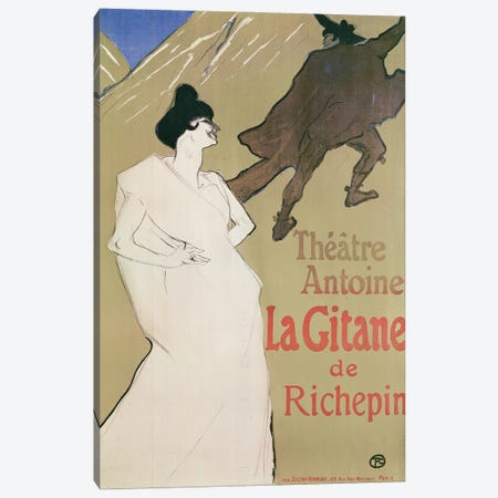 Théâtre Antoine, Richepin'S The Gitane , 1900 Canvas Print #BMN12597} by Henri de Toulouse-Lautrec Canvas Art Print