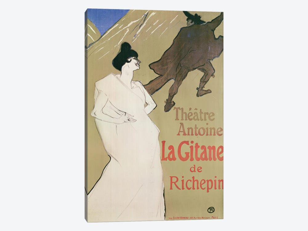 Théâtre Antoine, Richepin'S The Gitane , 1900 by Henri de Toulouse-Lautrec 1-piece Canvas Artwork