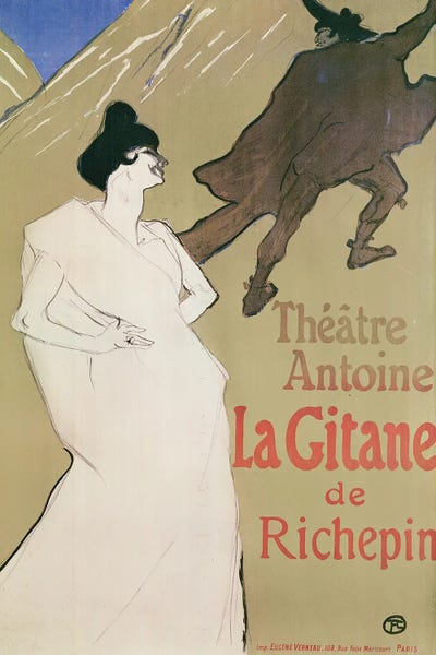 Henri de Toulouse-Lautrec: Théâtre Antoine, Richepin'S The Gitane , 1900 by Henri de Toulouse-Lautrec