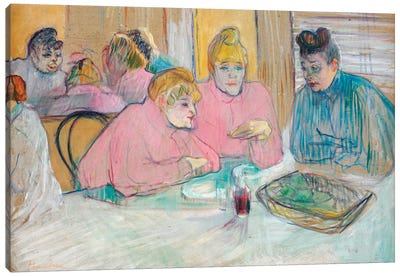 These Ladies In The Refectory, 1893-94 Canvas Art Print - Henri de Toulouse Lautrec