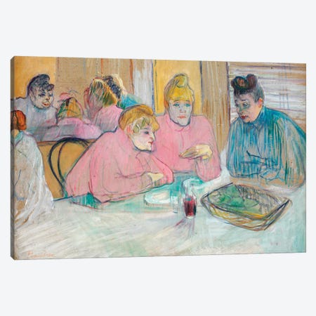 These Ladies In The Refectory, 1893-94 Canvas Print #BMN12598} by Henri de Toulouse-Lautrec Canvas Wall Art