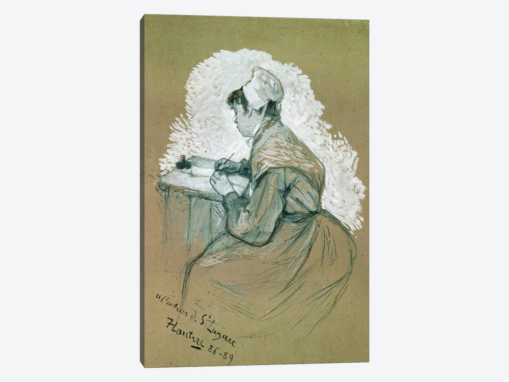 To The Author Of St. Lazare, 1886-89' by Henri de Toulouse-Lautrec 1-piece Canvas Artwork