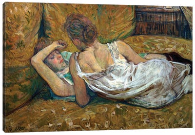 Two Friends Canvas Art Print - Henri de Toulouse Lautrec