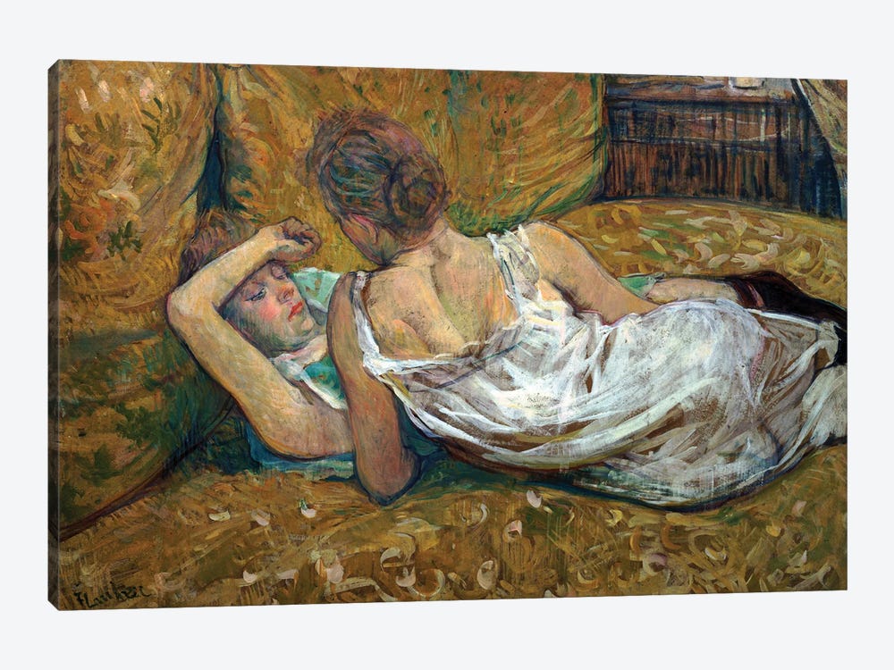 Two Friends by Henri de Toulouse-Lautrec 1-piece Canvas Print
