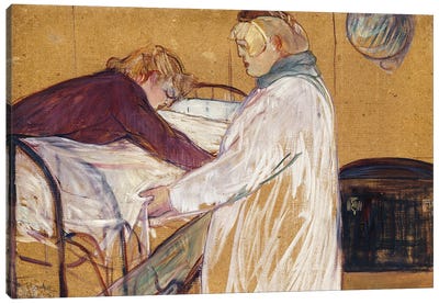 Two Woman Making Their Bed; Deux Femmes Faisant Leur Lit, 1891 Canvas Art Print - Henri de Toulouse Lautrec