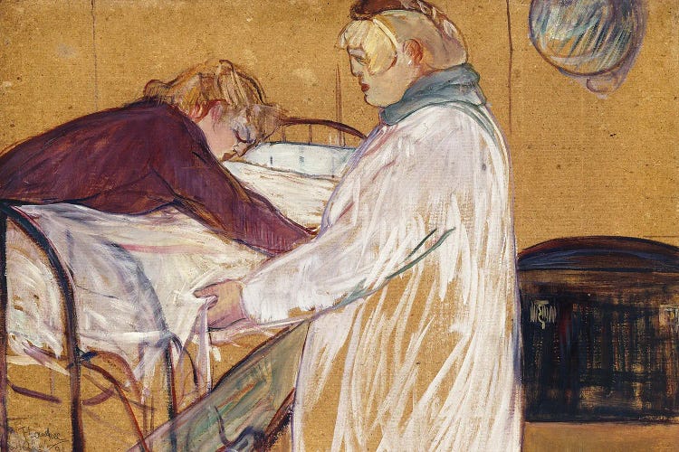 Two Woman Making Their Bed; Deux Femmes Faisant Leur Lit, 1891