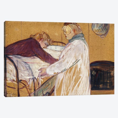 Two Woman Making Their Bed; Deux Femmes Faisant Leur Lit, 1891 Canvas Print #BMN12605} by Henri de Toulouse-Lautrec Canvas Art Print