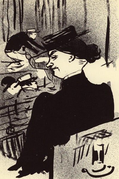 Une Spectatrice by Henri de Toulouse-Lautrec canvas print