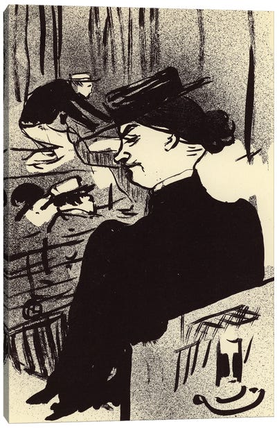 Une Spectatrice Canvas Art Print - Henri de Toulouse Lautrec