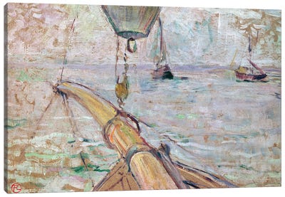 View Of Arcachon From The Front Of The Yacht Cocorico, 1889 Canvas Art Print - Henri de Toulouse Lautrec